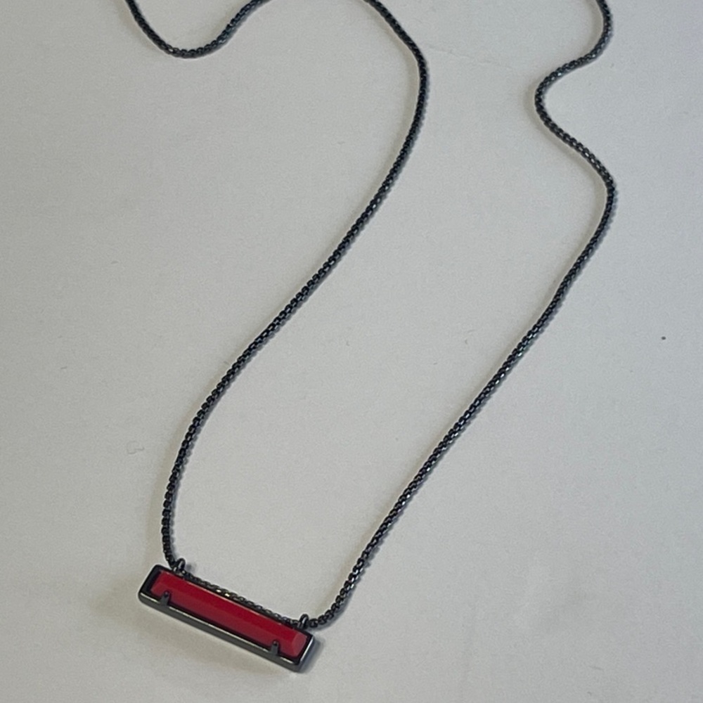 Kendra Scott Red Bar Necklace